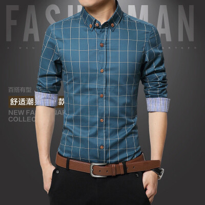 Business casual men 's shirt spring and autumn new men' s long - sleeved shirt plaid cotton men 's clothing as gift for men's
Business casual men 's shirt spring and autumn new men' s long - sleeved shirt plaid cotton men 's clothing as gift for men's