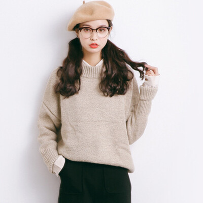 City plus CITYPLUS 2017 autumn and winter new women's art wild round long-sleeved loose loose sweater sweater CWYC179360 apricot gray
City plus CITYPLUS 2017 autumn and winter new women's art wild round long-sleeved loose loose sweater sweater CWYC179360 apricot gray