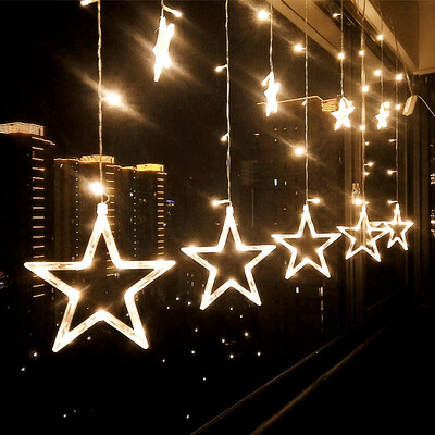Jing Tang lucky stars lantern decoration curtain lamp string lights bedroom living room romantic stars light color 6 big stars 6 small stars
Jing Tang lucky stars lantern decoration curtain lamp string lights bedroom living room romantic stars light color 6 big stars 6 small stars
