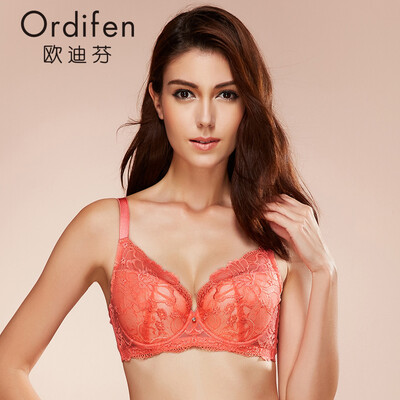 Ou Difen Lady Bra gathered big breast bra sexy embroidery 34 cover thin underwear XB6362 Coral Orange 75B
Ou Difen Lady Bra gathered big breast bra sexy embroidery 34 cover thin underwear XB6362 Coral Orange 75B