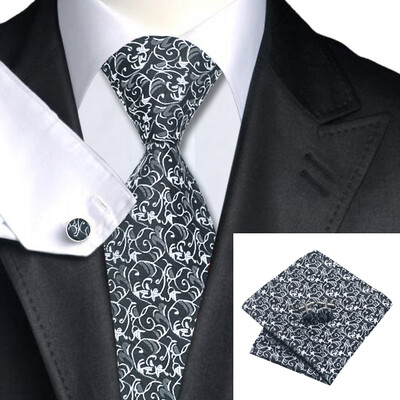 N-0975 Vogue Men Silk Tie Set Black Novelty Necktie Handkerchief Cufflinks Set Ties For Men Formal Wedding Business wholesale
N-0975 Vogue Men Silk Tie Set Black Novelty Necktie Handkerchief Cufflinks Set Ties For Men Formal Wedding Business wholesale