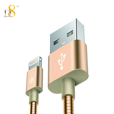 D8 MFI certification Apple data line metal braided fast charging power cord iPhone8X / 7plus / 6s / 6 / 5s charging data cable 1 m Tu Hao gold
D8 MFI certification Apple data line metal braided fast charging power cord iPhone8X / 7plus / 6s / 6 / 5s charging data cable 1 m Tu Hao gold