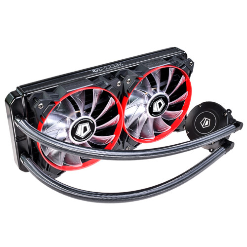 ID-COOLING Frostflow 240-R 一体式水冷CPU散热器 240排红黑版多平台扣具含AM4与2066