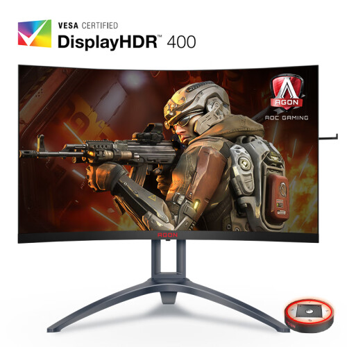 AOC AGON 爱攻III AG273QCX 27英寸 2K高清 HDR400技术 102%NTSC 144Hz 旋转升降1800R曲面 PS4 电竞显示器