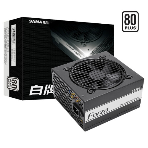 先马（SAMA）白牌500W 台式电脑电源 80PLUS白牌认证/主动式PFC/12cm静音风扇/强劲+12V/长线材背线