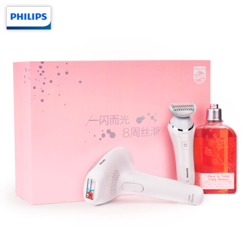 飞利浦（PHILIPS）脱毛仪 剃毛器 刮毛器 脱毛机 刮毛SC1995/80+BRL130剃毛器+欧舒丹限量礼盒