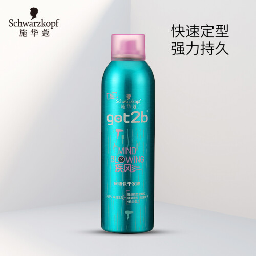 京东超市施华蔻（Schwarzkopf）got2b疾风疾速快干发胶250ml(定型喷雾啫喱水干胶 4级定型力 清爽 碎发刘海固定 男女)