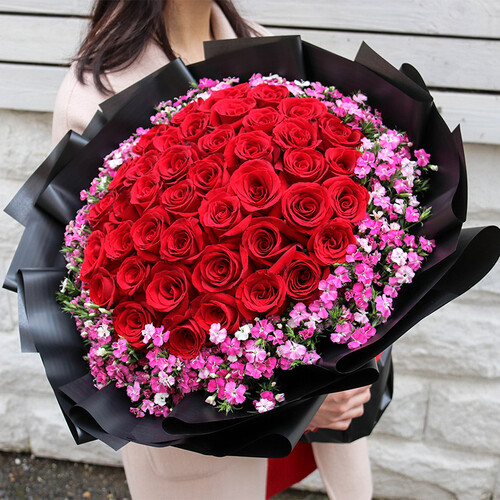 爱侣鲜花速递33朵红玫瑰花束礼盒生日表白鲜花全国同城北京上海广州深圳送花店