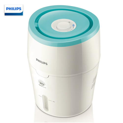 飞利浦(PHILIPS)加湿器 上加水 纳米无雾 静音办公室卧室家用空气加湿 HU4801/00（白色+浅绿色）