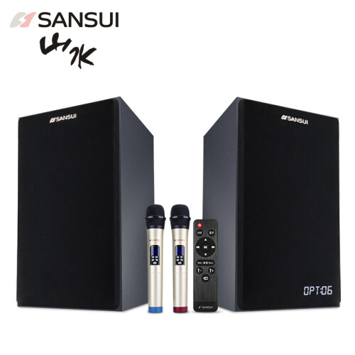 京东超市山水（SANSUI） H5电视K歌蓝牙音响音箱设备客厅套装家用家庭ktv音响套装卡拉ok会议音响设备 黑色（双箱）