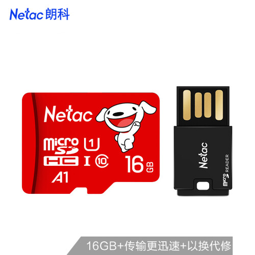 【京东联名款】朗科（Netac）16GB TF（MicroSD）存储卡 A1 C10 读速高达80MB/s 行车记录仪监控手机内存卡