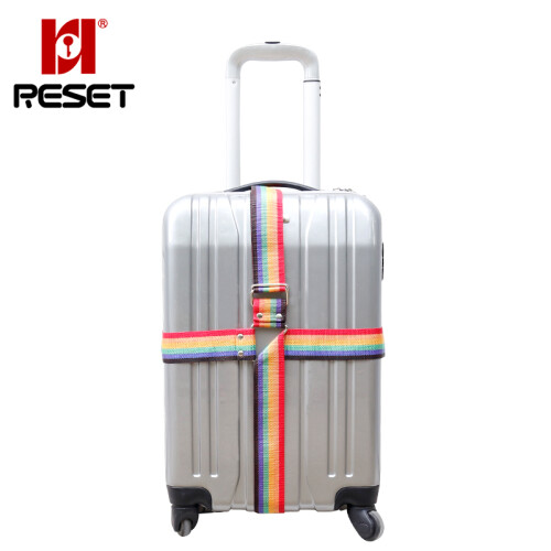 【京东超市】锐赛特（RESET）RST-031十字打包带 拉杆箱行李捆绑带旅行箱托运捆扎带打包带 4米长 七彩吊牌