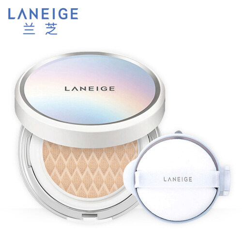 海囤全球韩国进口 兰芝(LANEIGE) 爱茉莉 聚光小白光 气垫bb霜  13号 亮米色 SPF50+防晒 遮瑕控油提亮肤色 15g*2