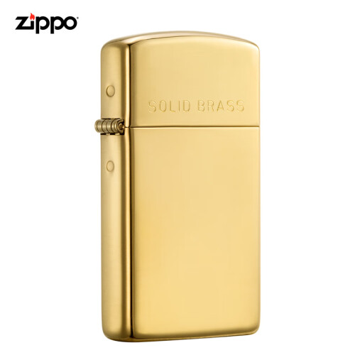 之宝(Zippo)打火机 纤巧镜面黄铜 蚀刻1654 煤油防风火机