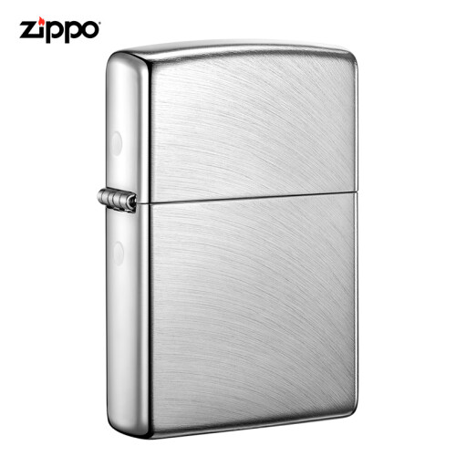 之宝(Zippo)打火机 拱门 弧形拉丝镀铬24647 煤油防风火机