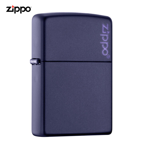 之宝(Zippo)打火机 海蓝哑漆商标 哑漆/彩印239ZL 煤油防风火机