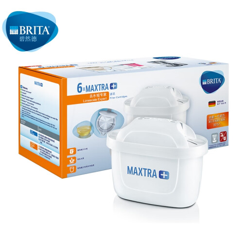 碧然德（BRITA）家用净水壶 滤水壶滤芯 MAXTRA+LE 去水垢专家滤芯 6枚装