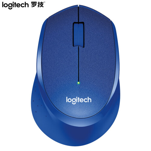 罗技（Logitech）M330 鼠标 无线鼠标 办公鼠标 静音鼠标 右手鼠标 蓝色 自营 带无线2.4G接收器