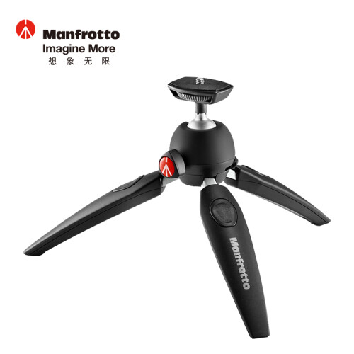 曼富图（Manfrotto）新款 MT PIXI EVO系列微单卡片相机迷你三脚架 桌面便携三脚架  黑色