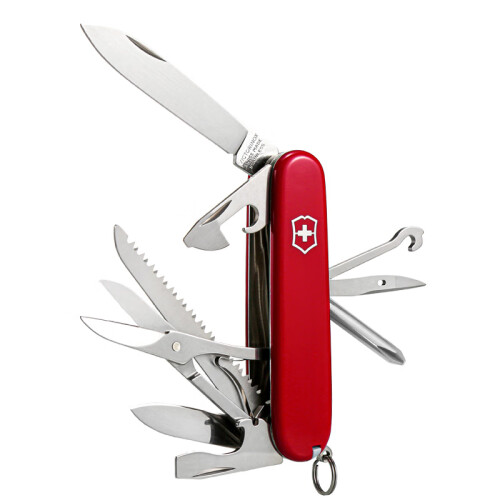 维氏(VICTORINOX)瑞士军刀 大当家91mm(15种功能) 多功能刀户外折叠刀具瑞士军士刀 红色1.4713