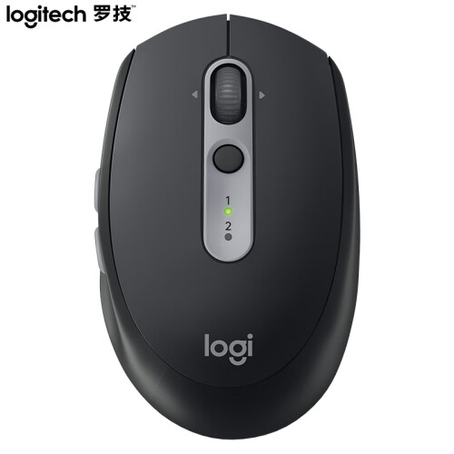 罗技（Logitech）M590 鼠标 无线蓝牙鼠标 办公鼠标 静音鼠标 对称鼠标 优联 石墨黑 自营 带无线2.4G接收器