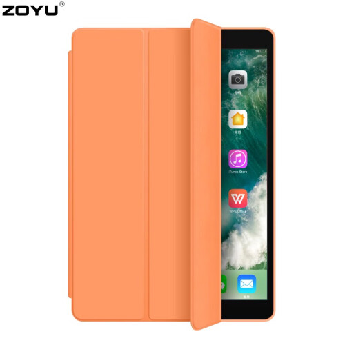 zoyu iPad Air3保护套 苹果10.5英寸带笔槽第3代Air2019平板电脑硅胶软壳皮套 活力橙