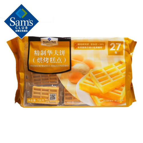 京东超市Member's Mark 精制华夫饼(烘烤糕点) 756g 精选鲜鸡蛋  进口奶粉 早餐面包零食