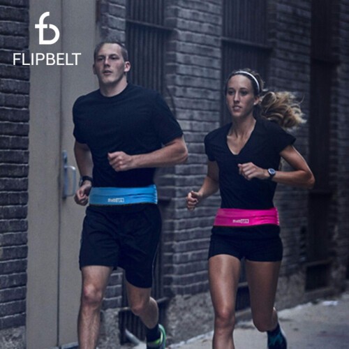 Flipbelt 美国飞比特 运动跑步腰包多功能户外腰带男女士健身装备隐形手机包 拉链款经典黑 L(83-92cm)