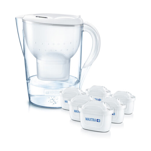 碧然德（BRITA）过滤净水器 家用滤水壶 净水壶 Marella 海洋系列 3.5L（白色）一壶六芯装