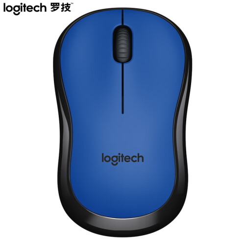 罗技（Logitech）M220 鼠标 无线鼠标 办公鼠标 静音鼠标 对称鼠标 蓝黑色 自营 带无线2.4G接收器