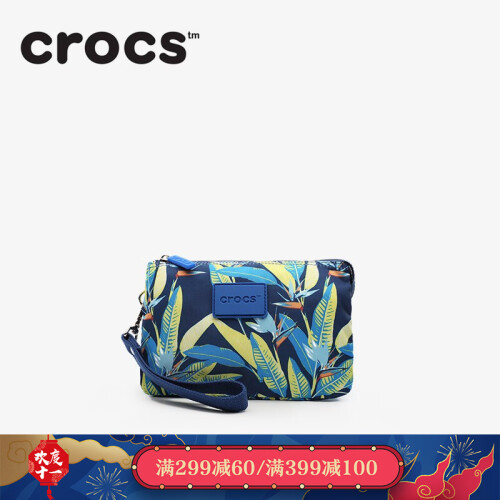 美国品牌 Crocs卡骆驰 2019秋冬新款印花时尚休闲尼龙手拿包手拎包女包防泼水妈妈包 丛林鸟语