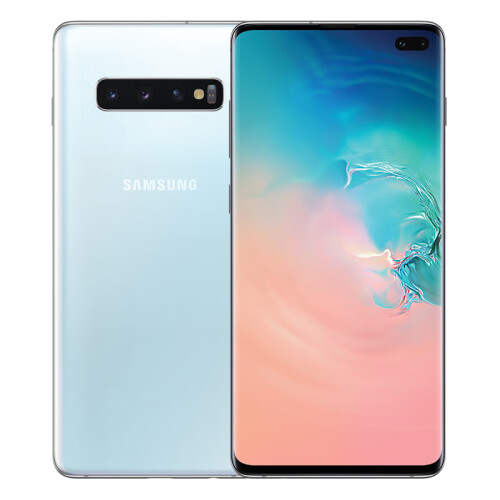 三星 Galaxy S10+ 骁龙855 4G手机 8GB+128GB 皓玉白 全网通 双卡双待 游戏手机 自营