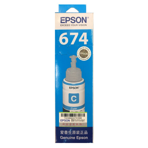 爱普生（Epson）T6742青色墨水补充装T6742（适用于L801/L810/L850/L1800）