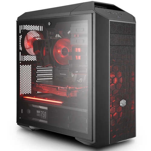 酷冷至尊(CoolerMaster)MasterCasePro5 模组化中塔机箱(ATX主板/钢化玻璃侧板/USB3.0/三个14CM无光风扇)