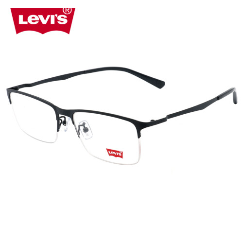 李维斯（Levi's）眼镜框 男女款黑色金属光学近视眼镜架 LS05252ZB C01 55mm