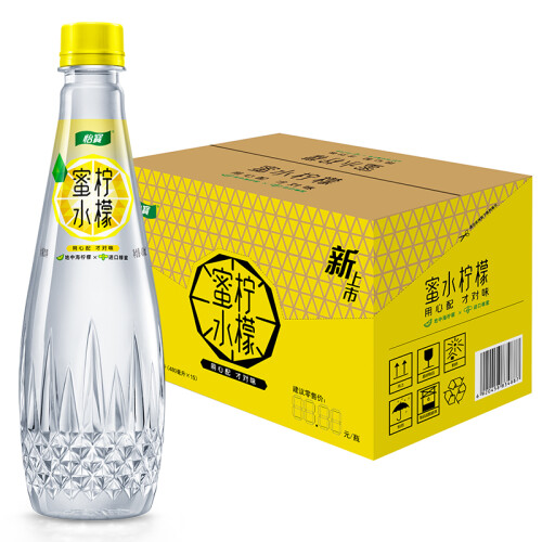 京东超市怡宝 蜜水柠檬水果饮料 480ml*15整箱装 （蜂蜜+柠檬果汁饮料）