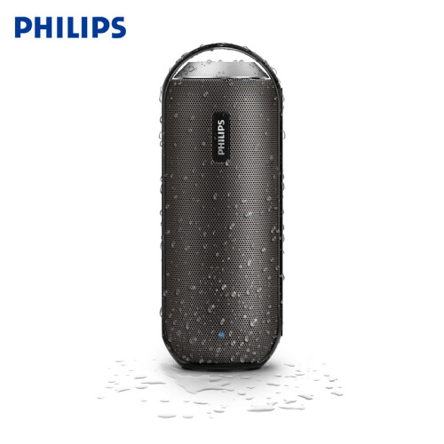 飞利浦(PHILIPS)BT6000 便携式无线蓝牙音箱 运动户外防水音响 免提通话/NFC功能 黑色