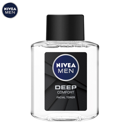 妮维雅(NIVEA)男士深黑DEEP保湿焕肤水100ml (爽肤水男 德国进口 适用敏感肌)