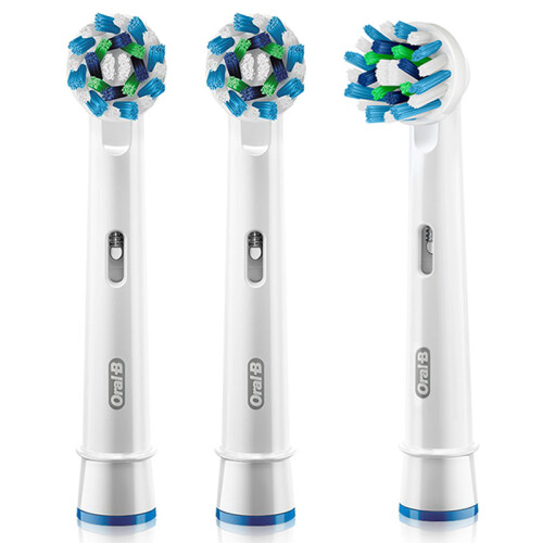 欧乐B（Oralb）电动牙刷头 3支装 多角度清洁型 适配成人2D/3D全部型号 EB50-3 德国进口