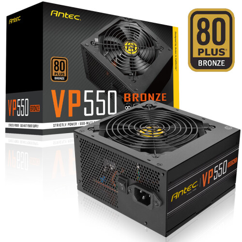 安钛克(Antec)VP550铜牌 台式机电脑主机机箱电源550W（48万好评VP系列/静音风扇/3年换新只换不修)