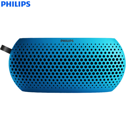 飞利浦(PHILIPS)SBM130BLU U盘插卡音箱 便携时尚迷你音响 双喇叭立体声 FM收音机 功能桌面家居音响 蓝色