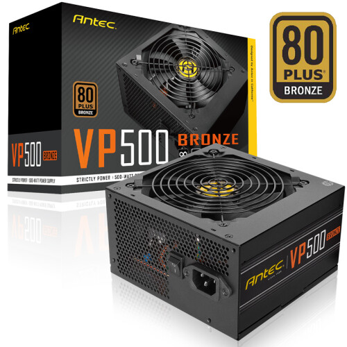 安钛克(Antec)VP500铜牌 台式机电脑主机机箱电源500W (48万好评VP系列/静音风扇/3年换新只换不修)