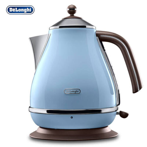 海囤全球德龙(Delonghi) KBOV2001.AZ电水壶 自动断电大功率电水壶 海洋蓝 304不锈钢材质