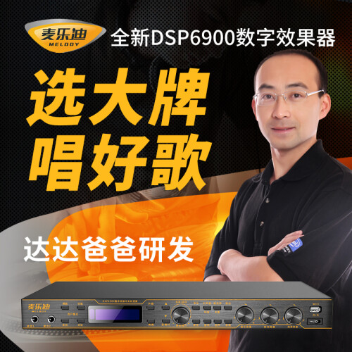 麦乐迪（MELODY） DSP9800 专业ktv前级效果器 数字音频处理器卡拉ok混响器混音器家用 单屏专业版_DSP6900数字效果器