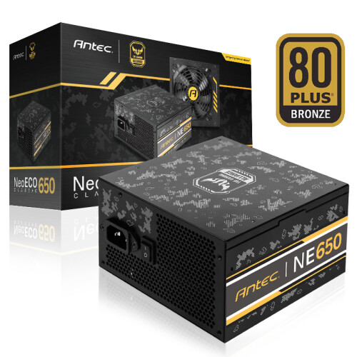 安钛克(Antec)NEO650 TUF 铜牌半模组电脑电源650W（6万好评NEO系列/日系电容/静音风扇/3年换新）