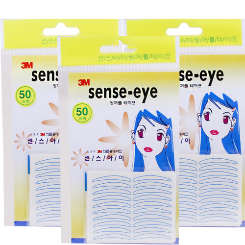 韩国3Msense-eye双眼皮贴隐形无痕防水持久美目贴50回 窄型(三包装)