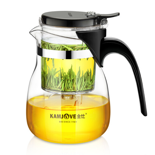 京东超市金灶（KAMJOVE) TP-757飘逸杯泡茶壶耐热玻璃茶具700ml过滤花茶杯