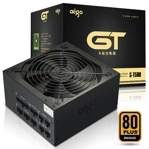 爱国者（aigo）额定550W G-T550台式主机电脑电源（全模组扁平线材/全电压铜牌（85+）12V大电流/DC-DC）