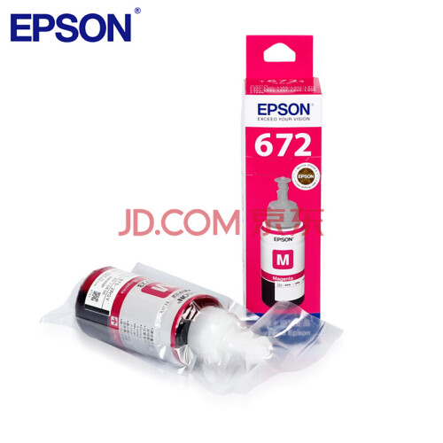 【京东直采】爱普生（EPSON）T6721原装墨水适用L360/L310/1300/L380/405 墨仓式打印机墨水T672红色墨水