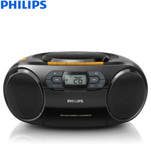 飞利浦（PHILIPS）AZ329/93 CD机 磁带机 卡带机 学习机 胎教机 收录机 收音机 教学机 USB播放器 手提音响